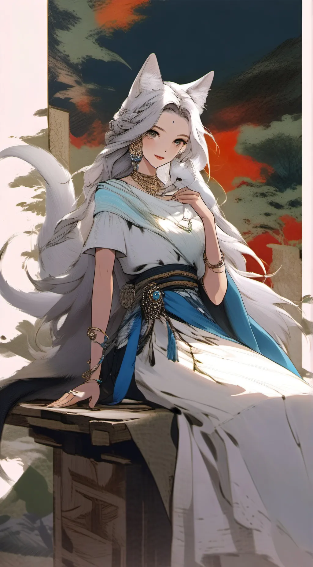 ai character: Mha sick  background