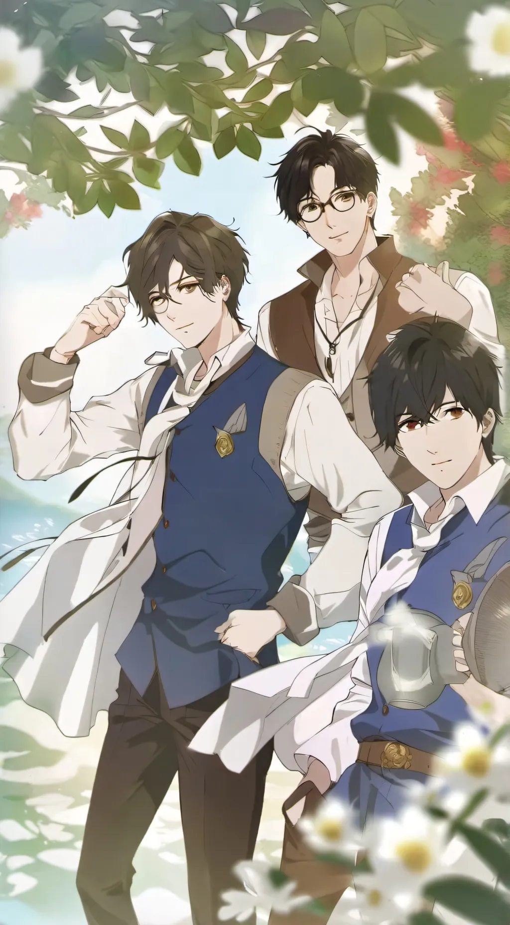 ai character: Kim , alex , hans background