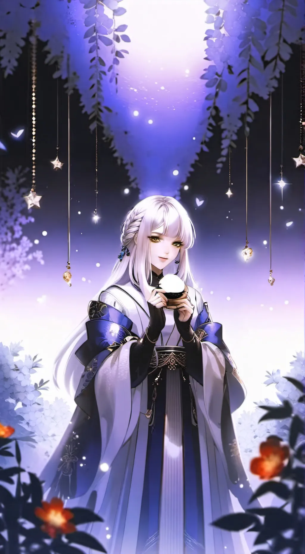 ai character: moon background