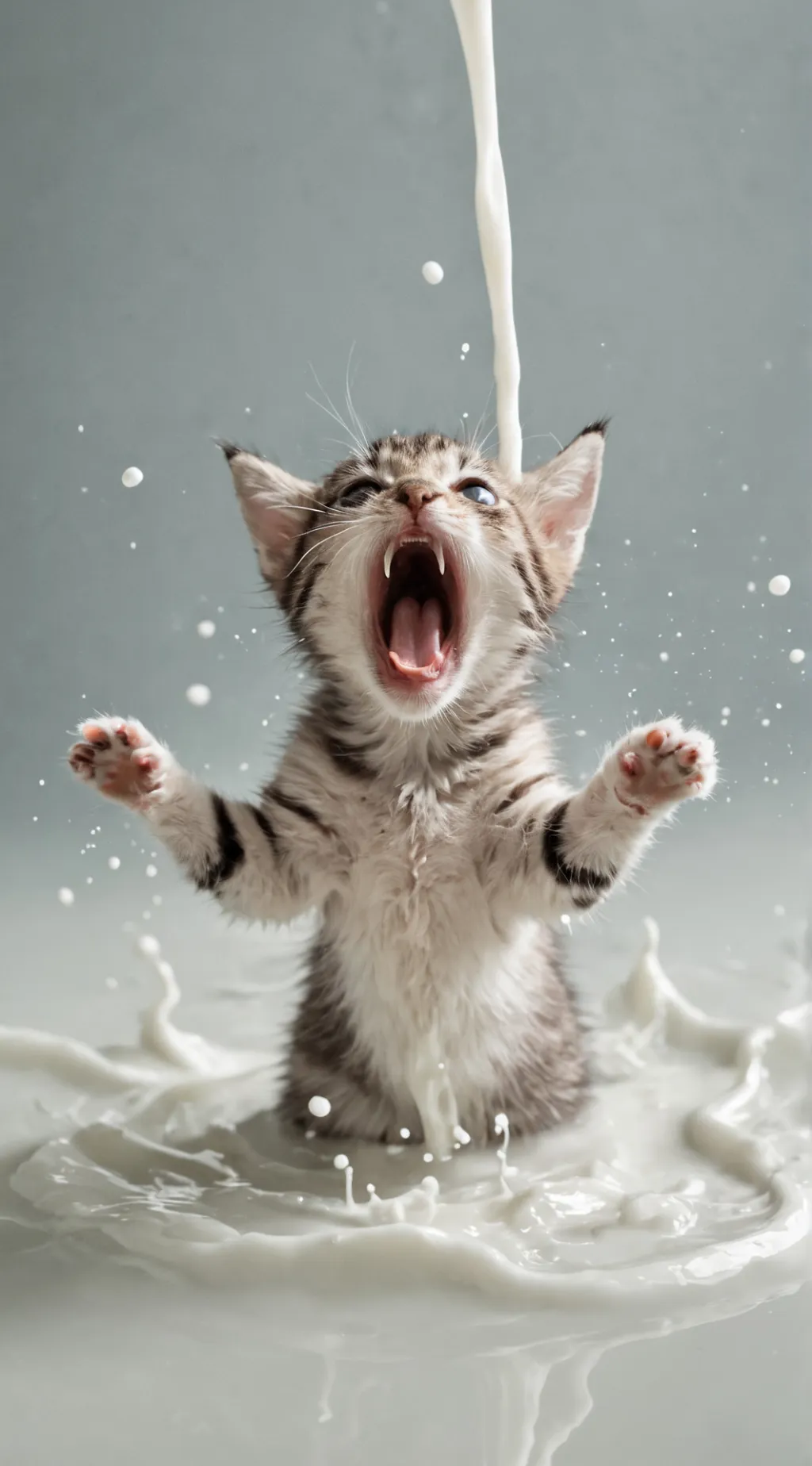 ai character: screaming kitten background