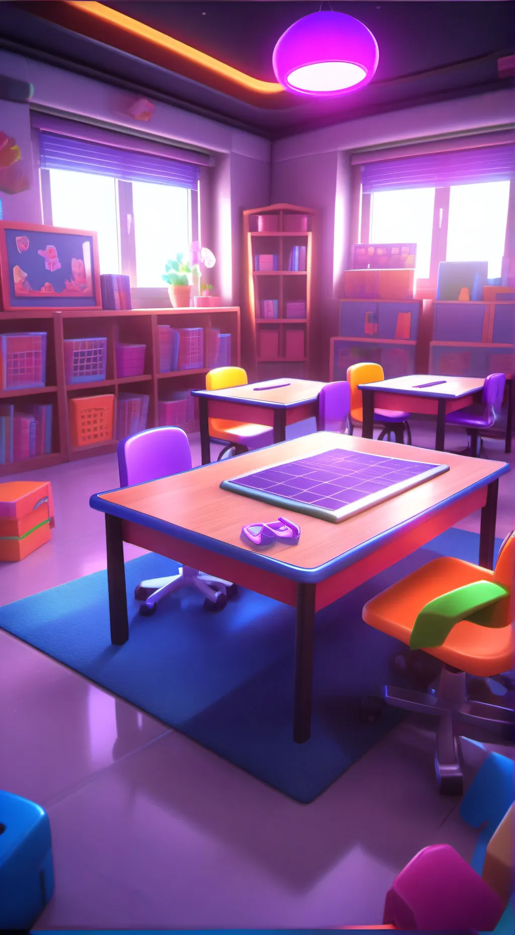 ai character: Weird background