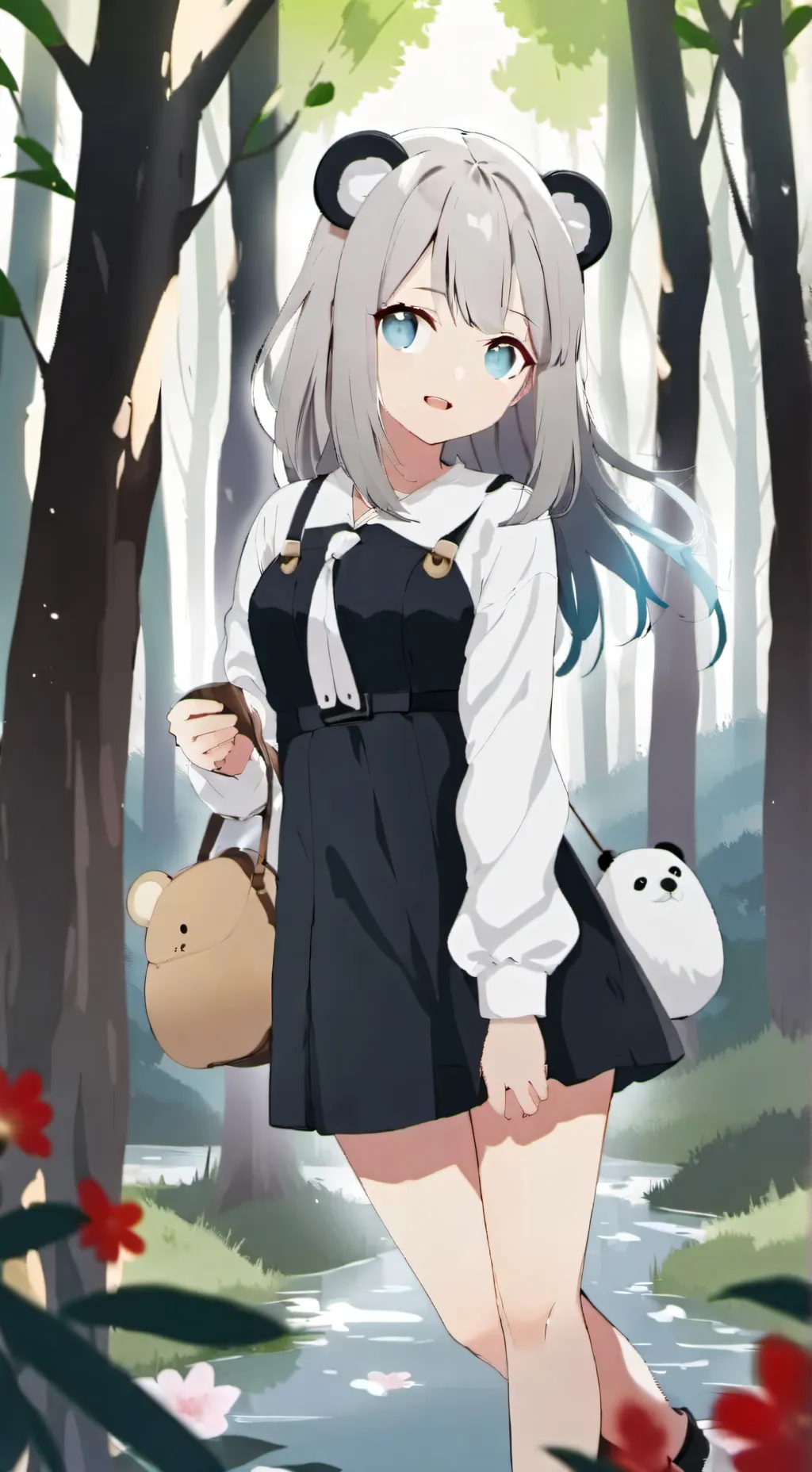 ai character: bear world  background