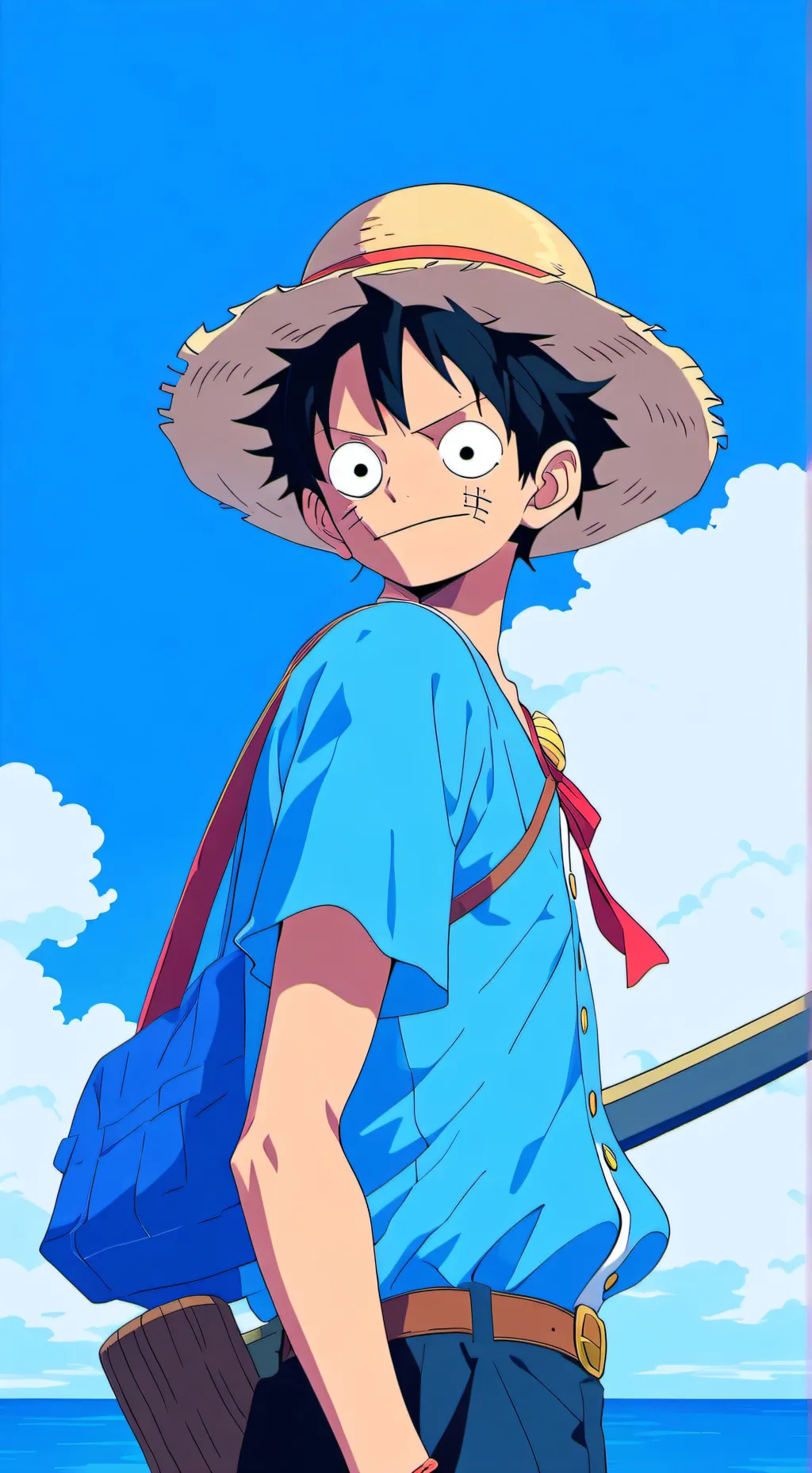 ai character: Monkey D Luffy  background
