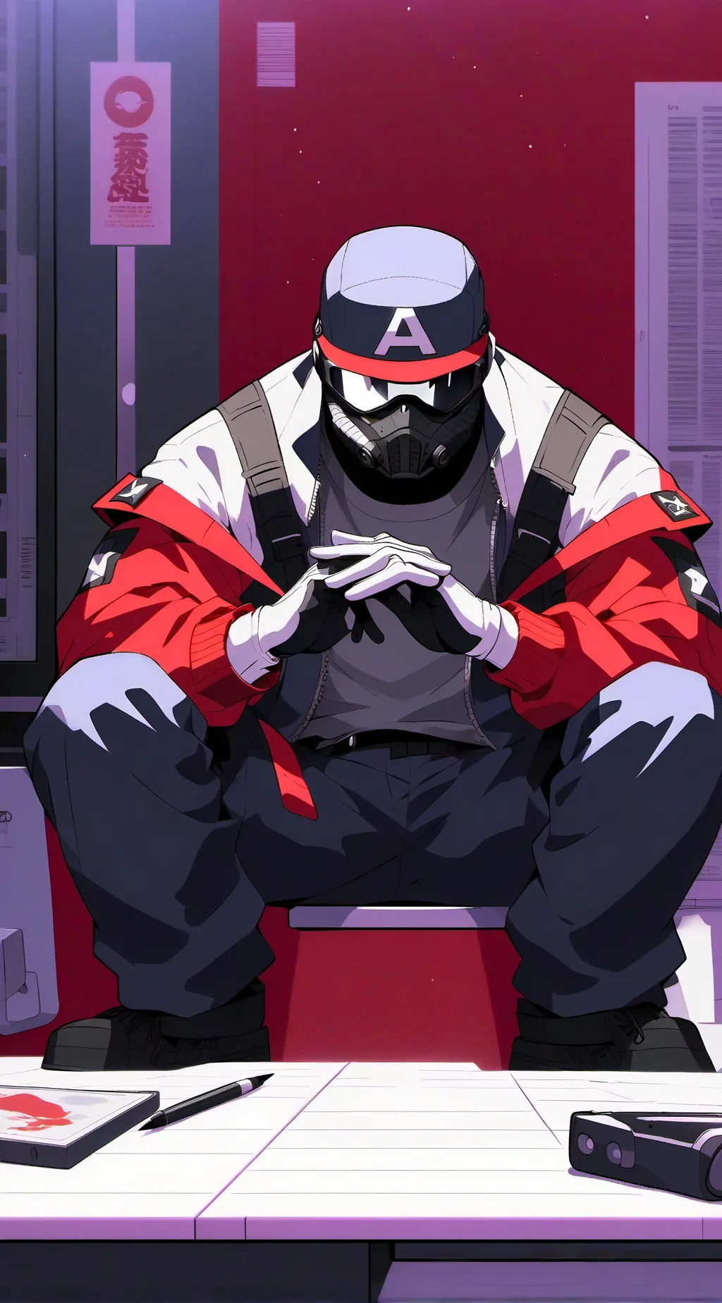 ai character: Murder drones cap2 background