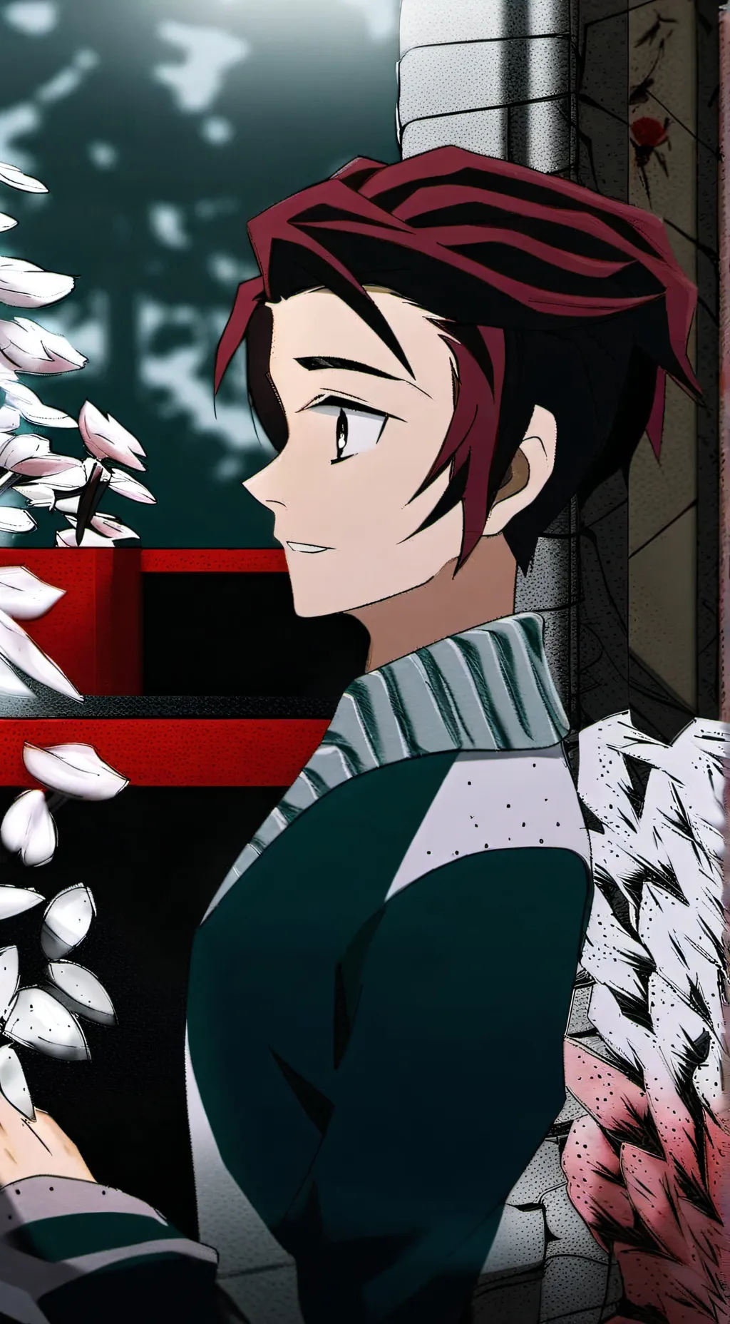 ai character: ♥️ Tanjiro y kano  background