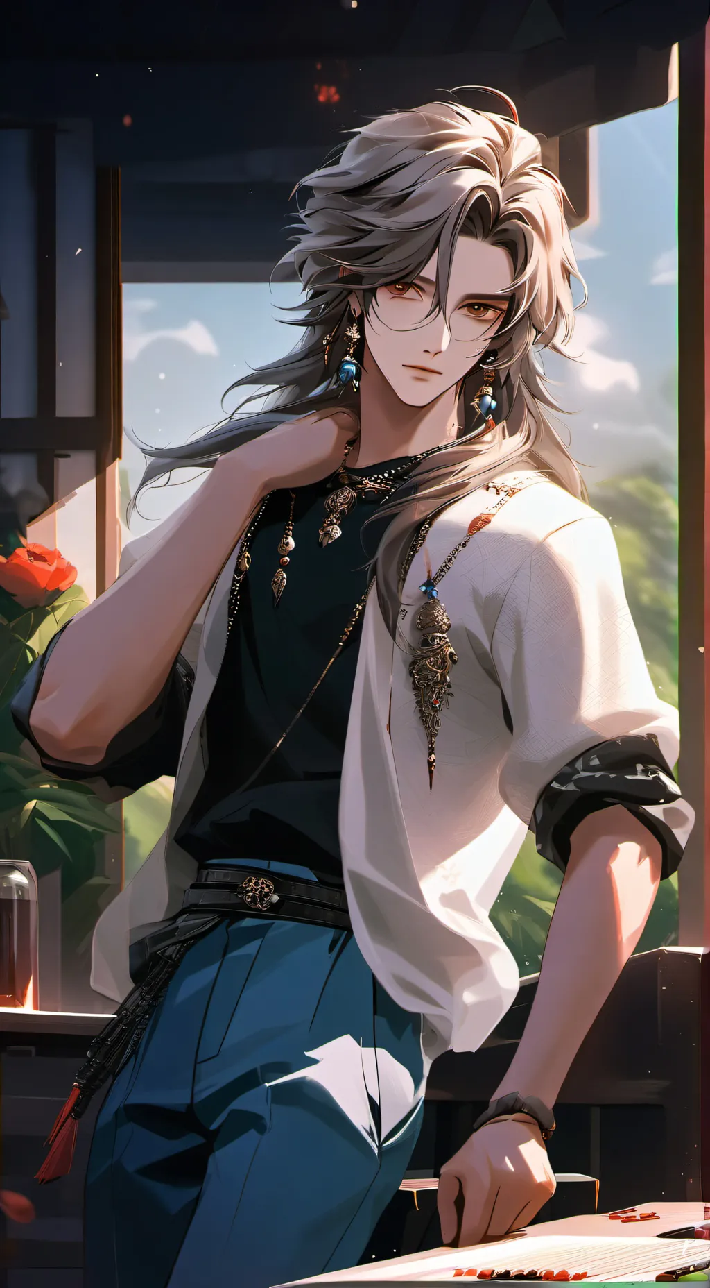 ai character: Hamza  background