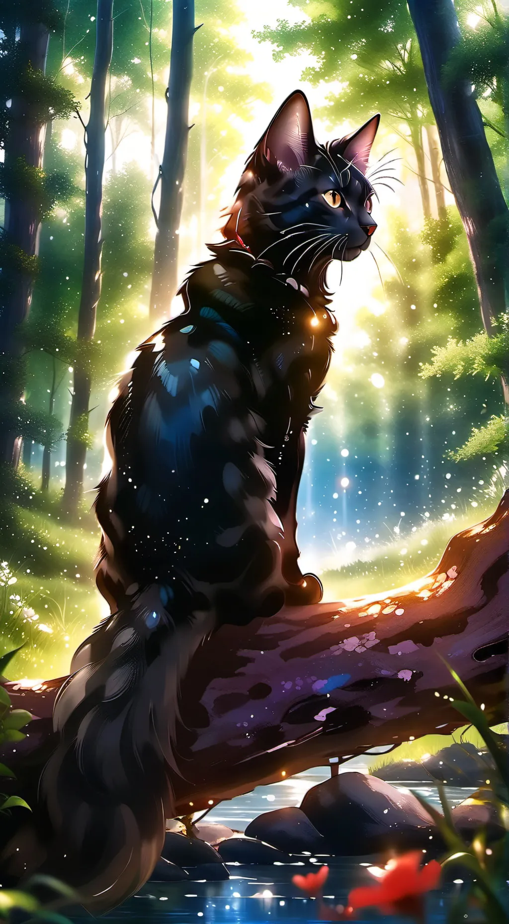 ai character: ★galaxy cat★ background