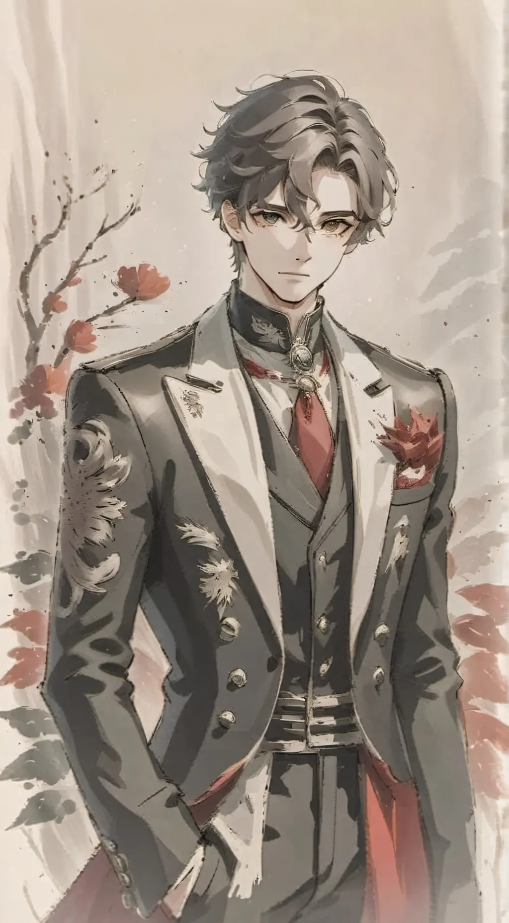 ai character: Zack💐🌑 background