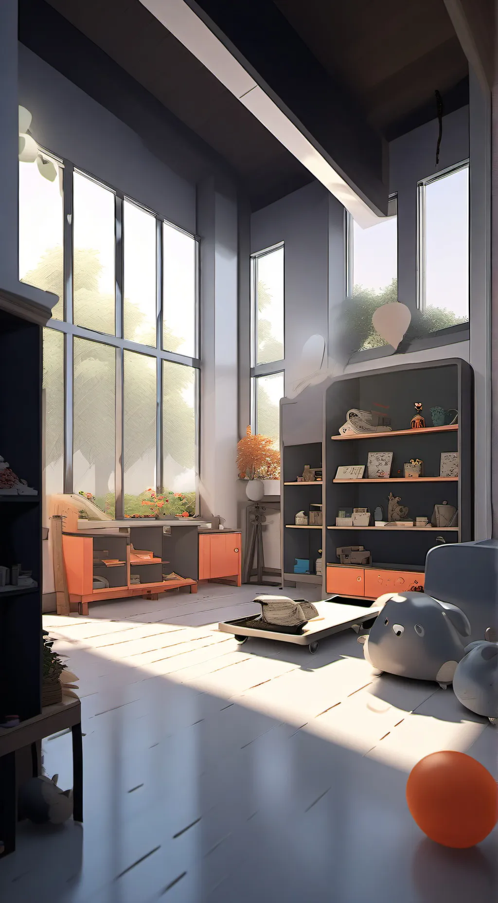 ai character: Daycare.... background