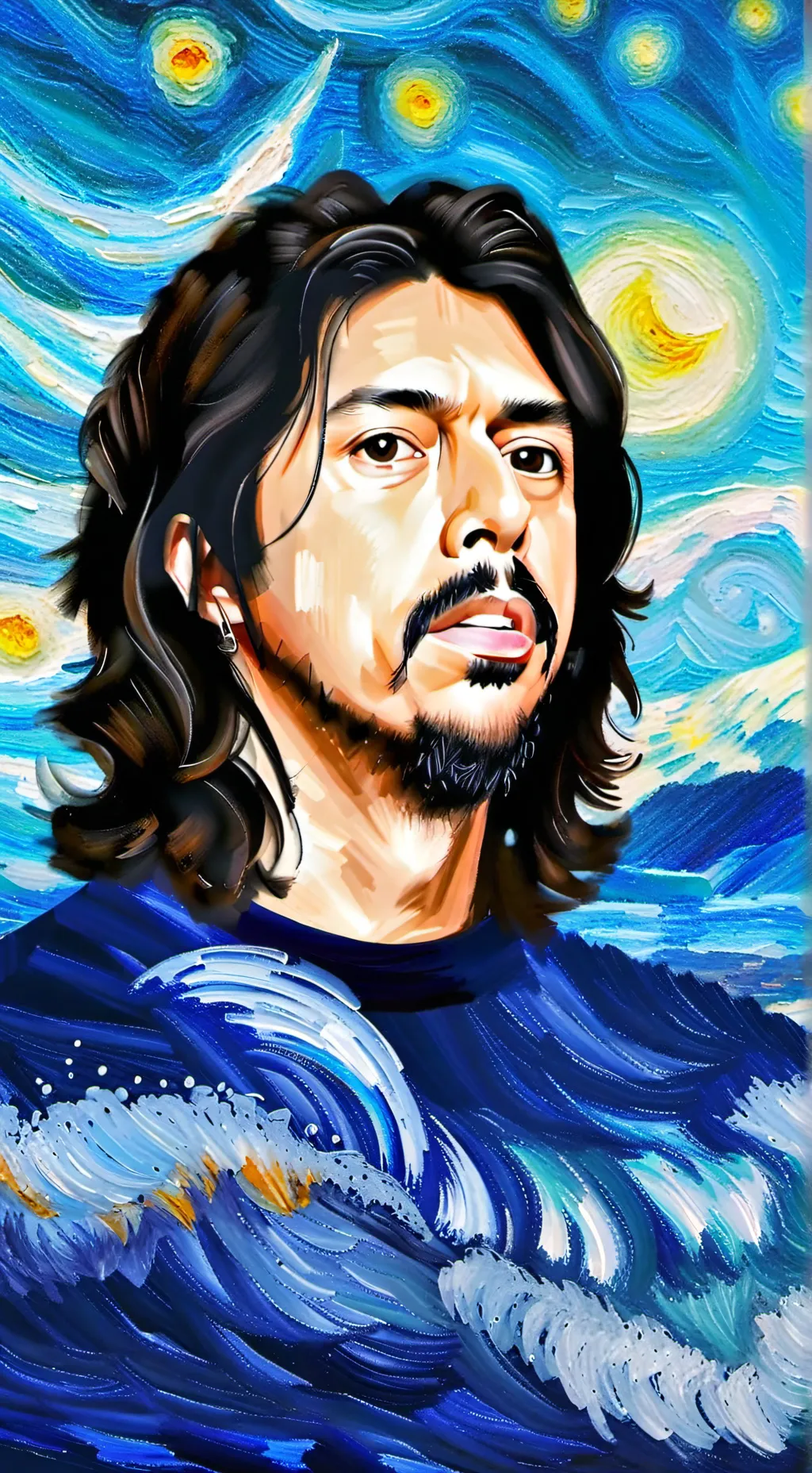 ai character: Dave Grohl  background