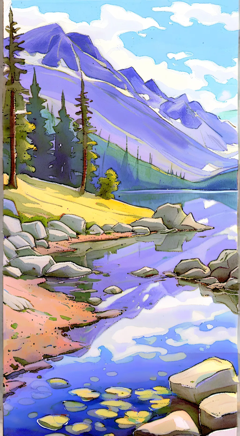 ai character: camping background