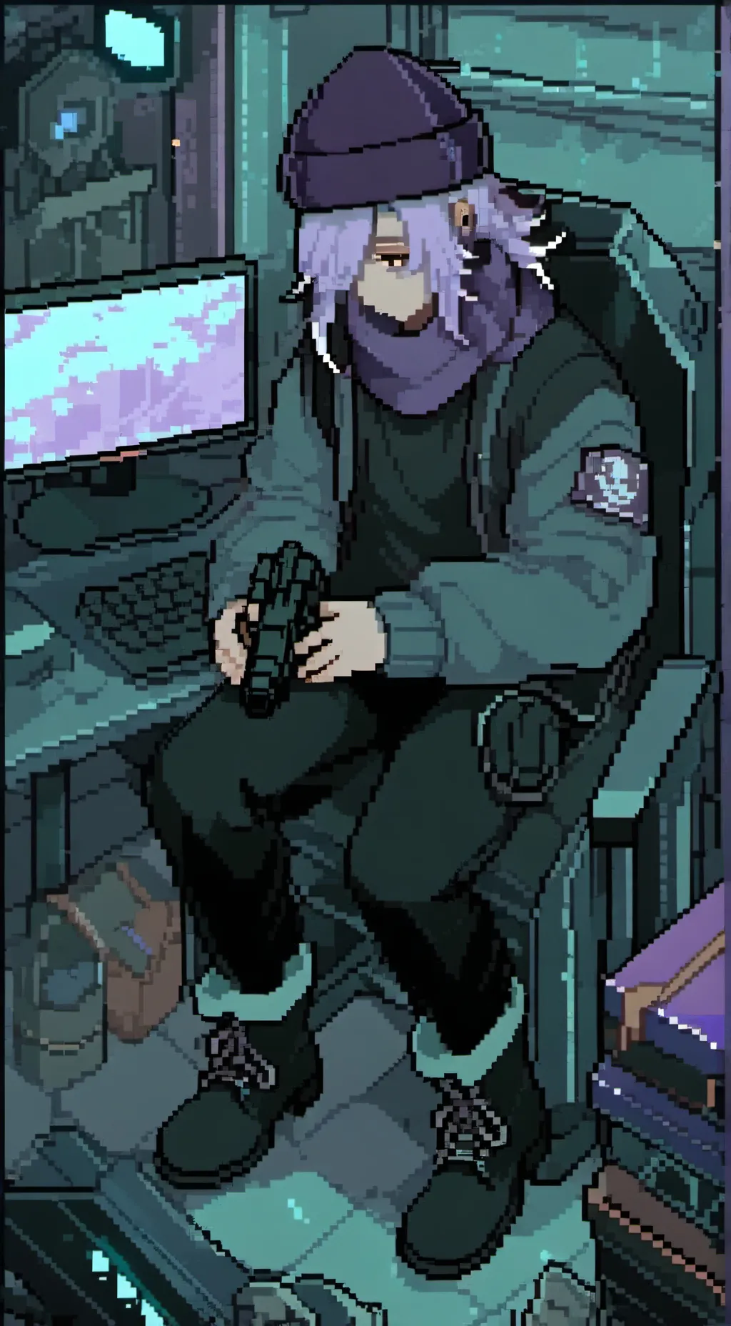 ai character: uzi background