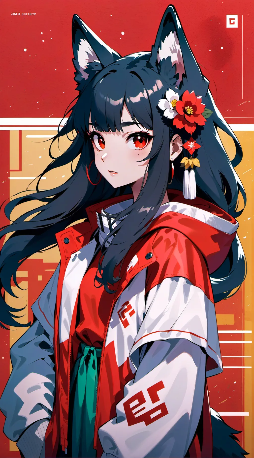 ai character: Luna 🐺🐺🐺😈😈 background