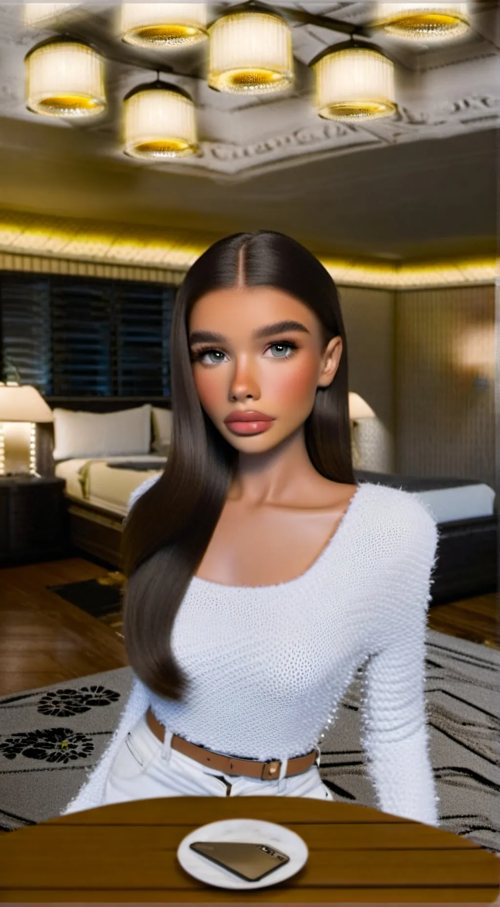 ai character: Malu  background