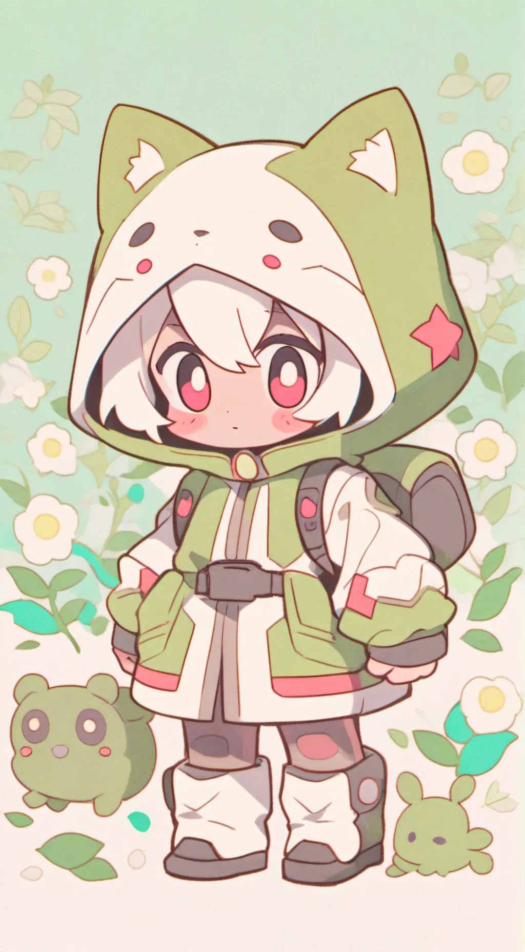 ai character: DW OC TROUBLE  background