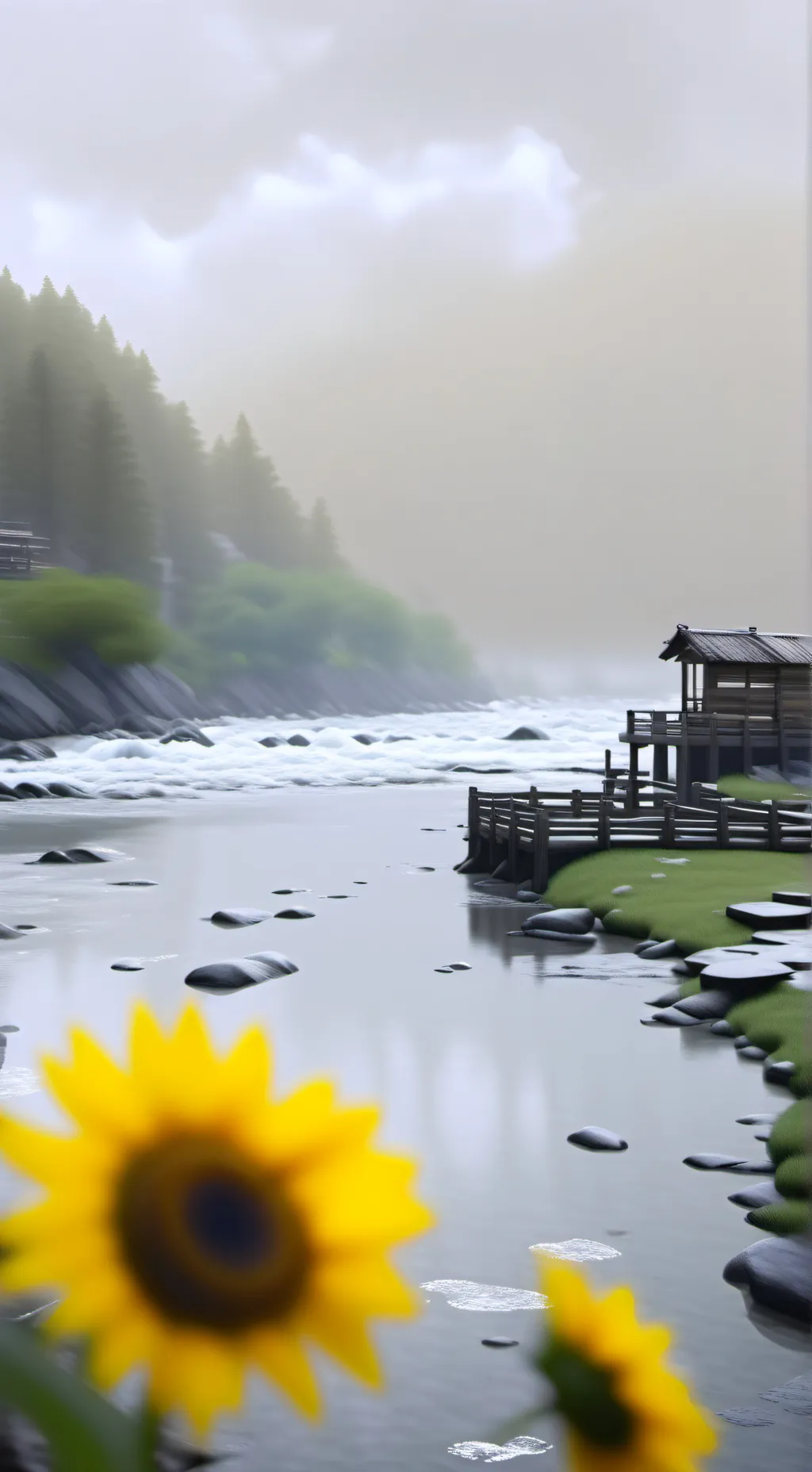 ai character: mha pool party  background