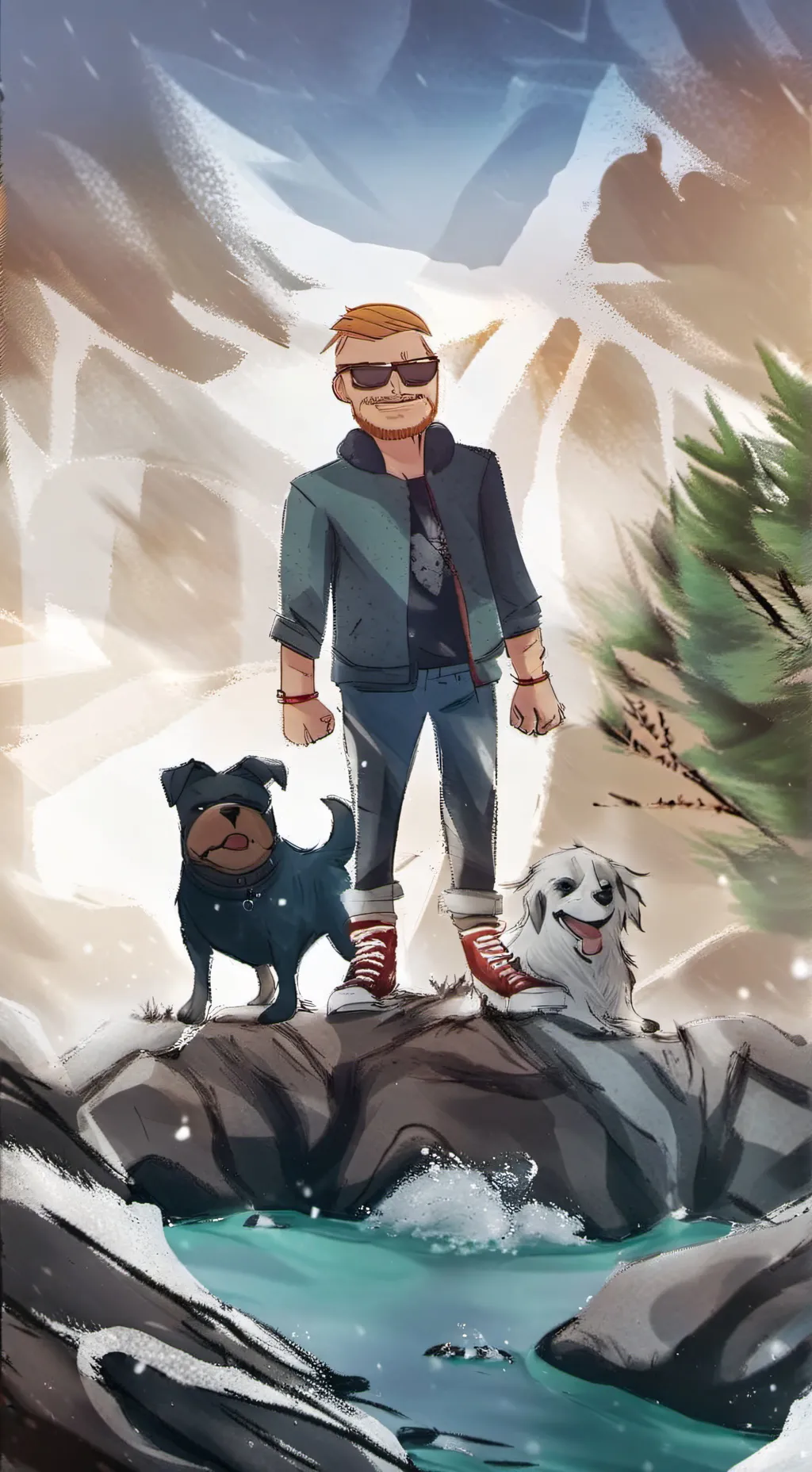 ai character: (petey and dogman) background