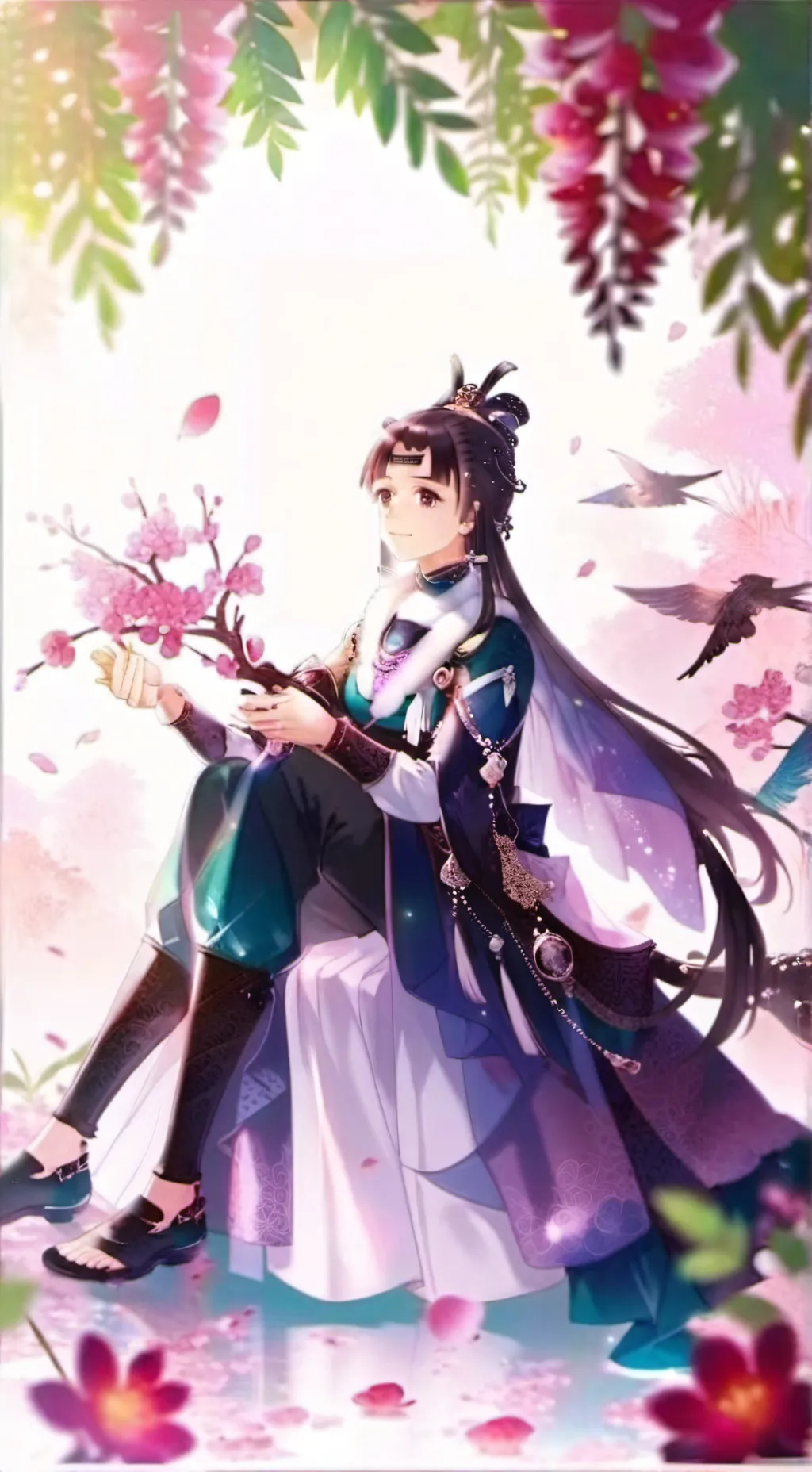 ai character: tanjiro y kanao  background