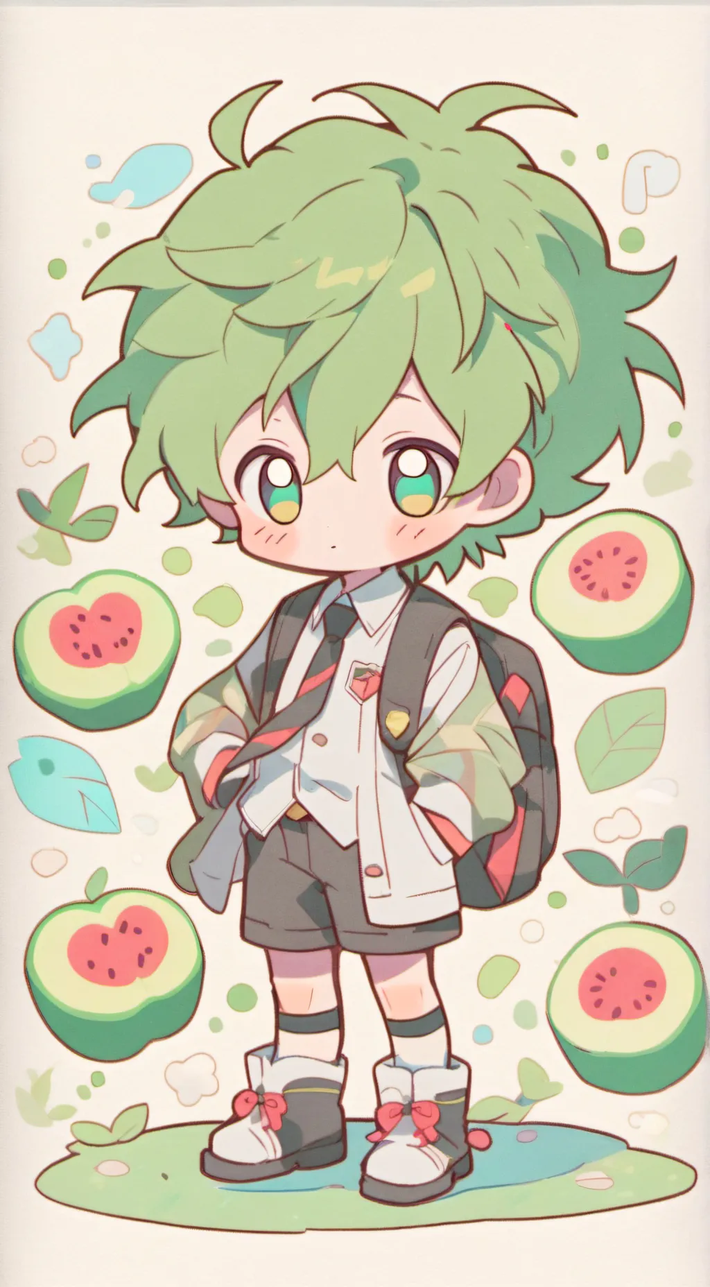 ai character: †chibi deku† background