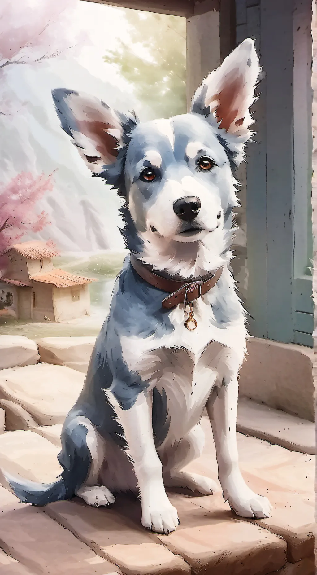 ai character: Bluey! background