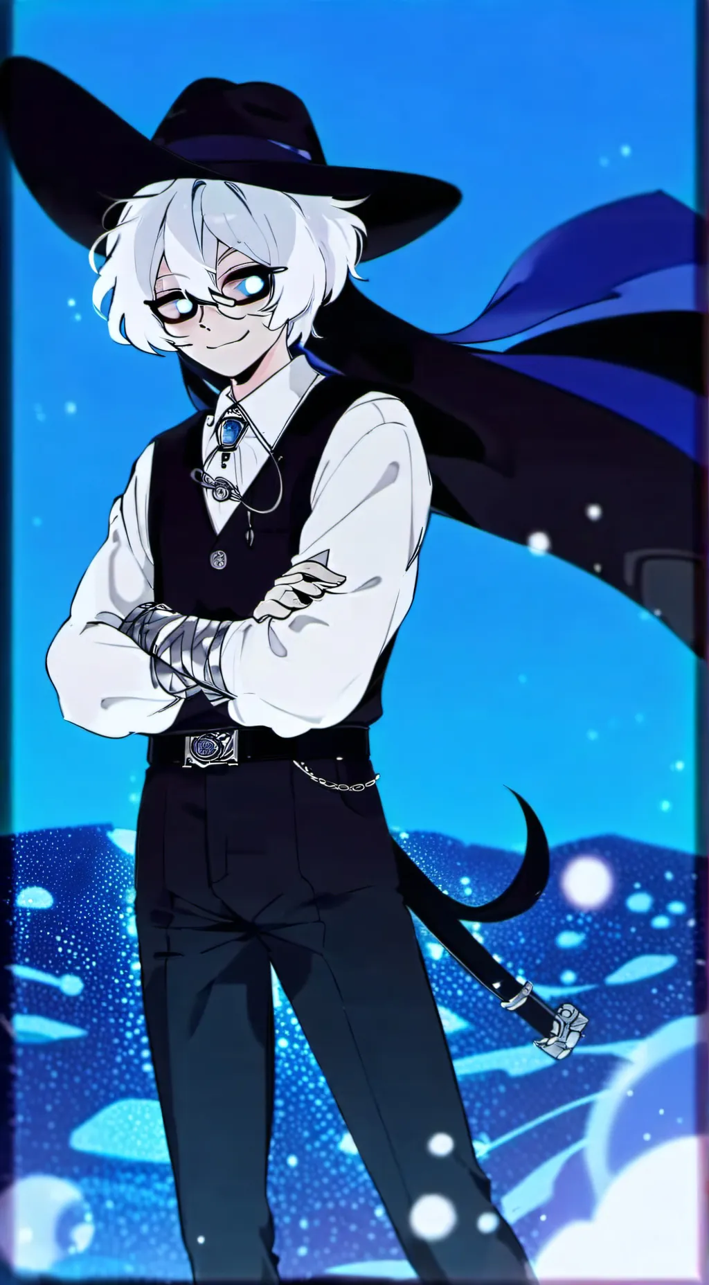 ai character: Aqua background