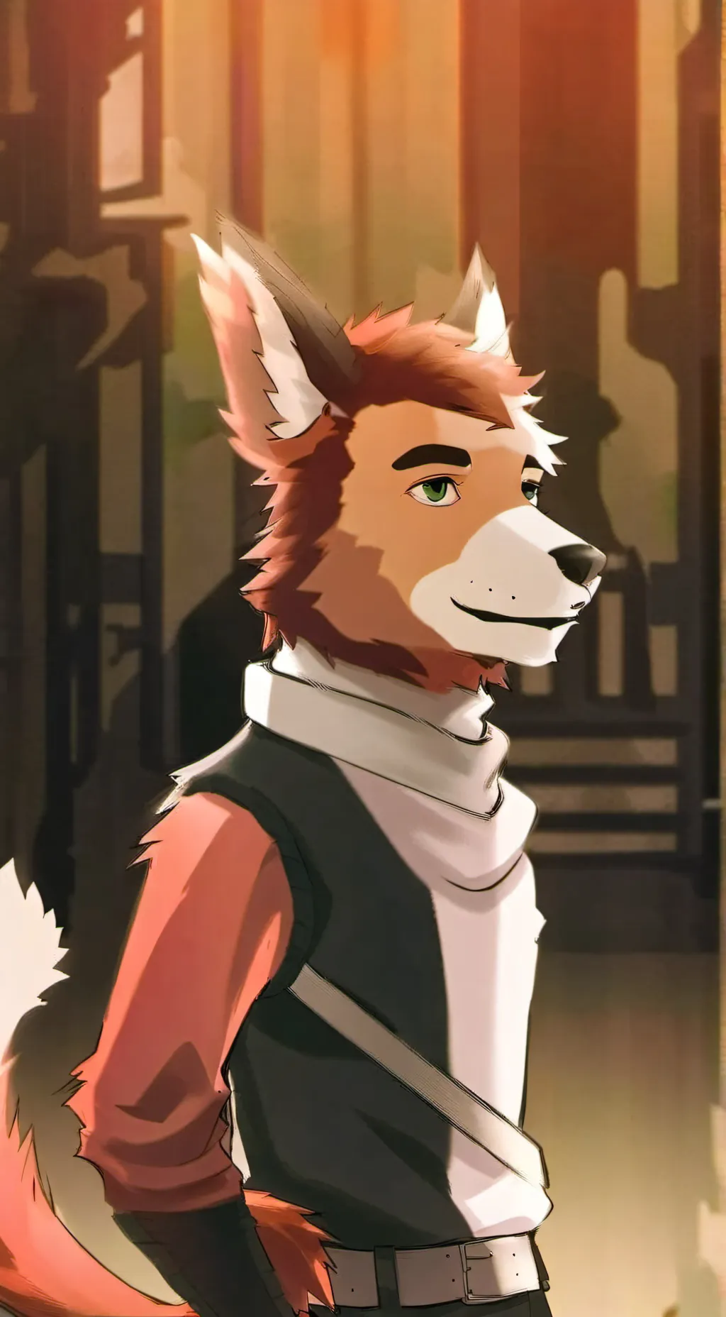 ai character: Mart as a Furry  background