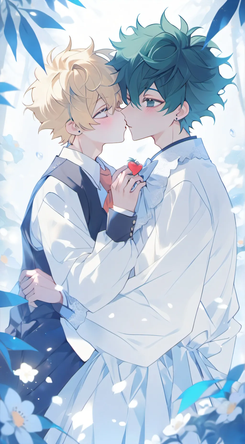 ai character: Bakugo and Deku  background