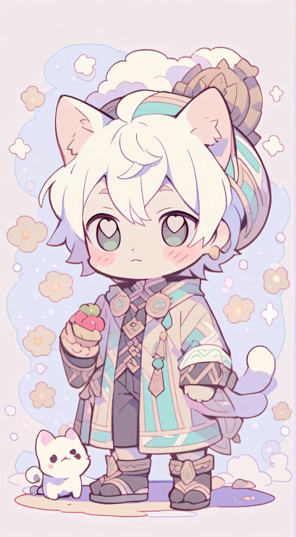 ai character: Gato poco comun background