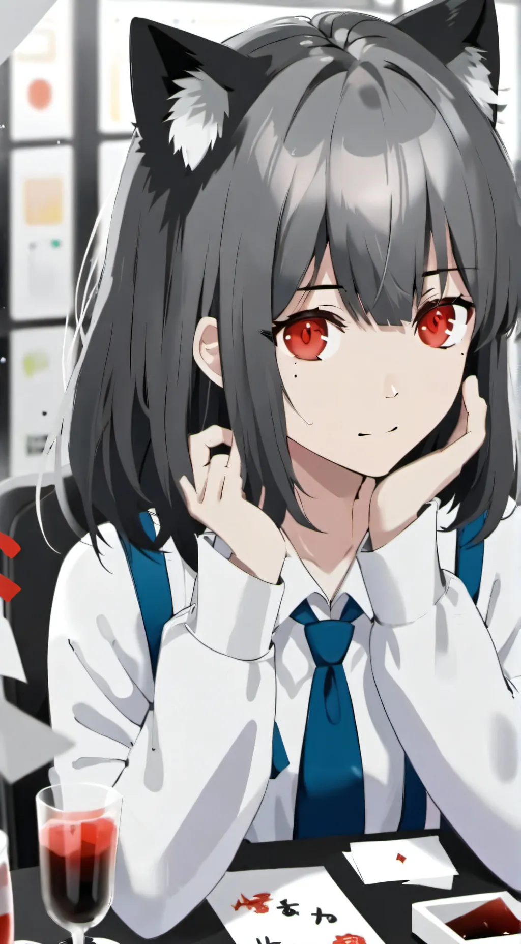 ai character: Girl that wants u background