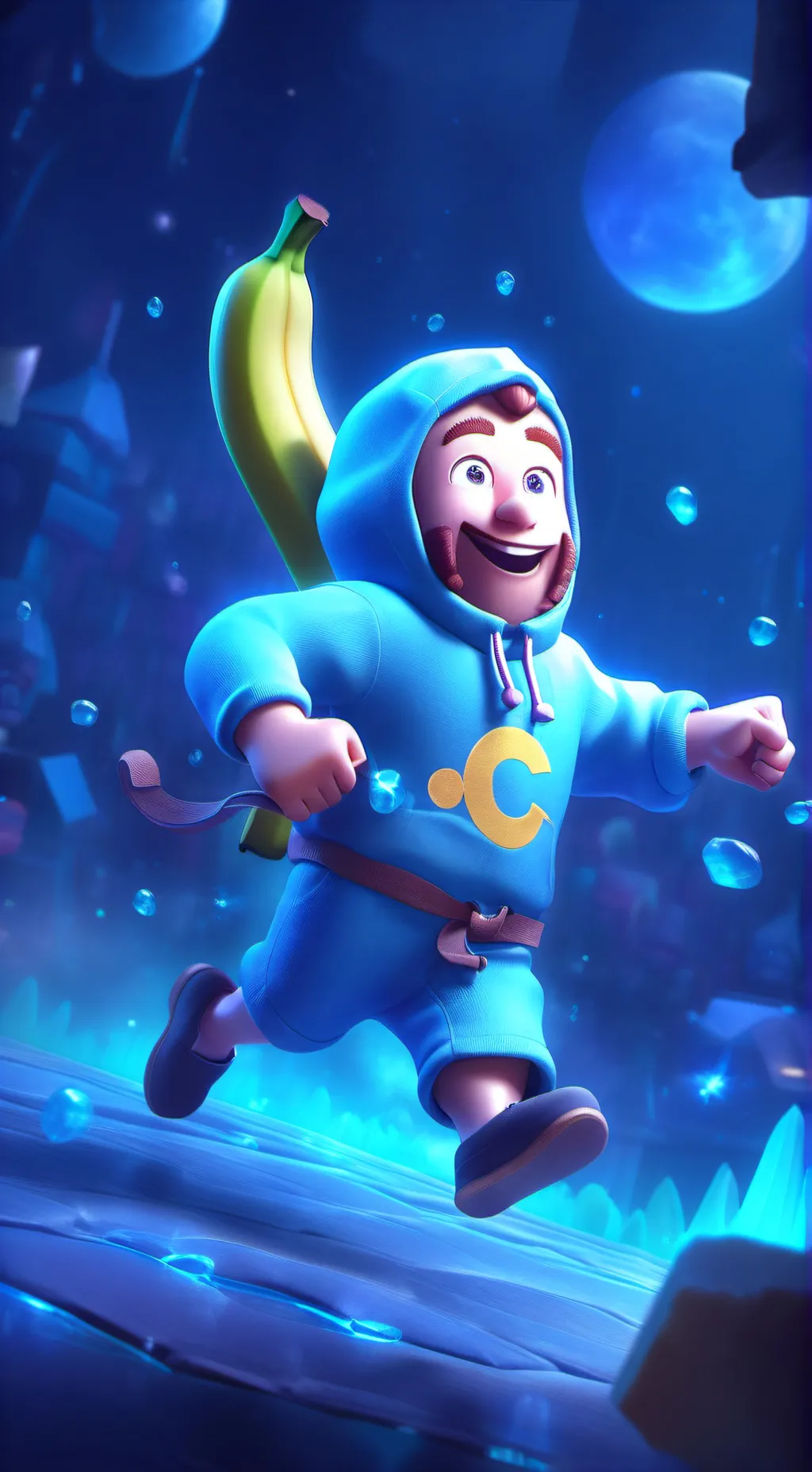 ai character: Caseoh  background