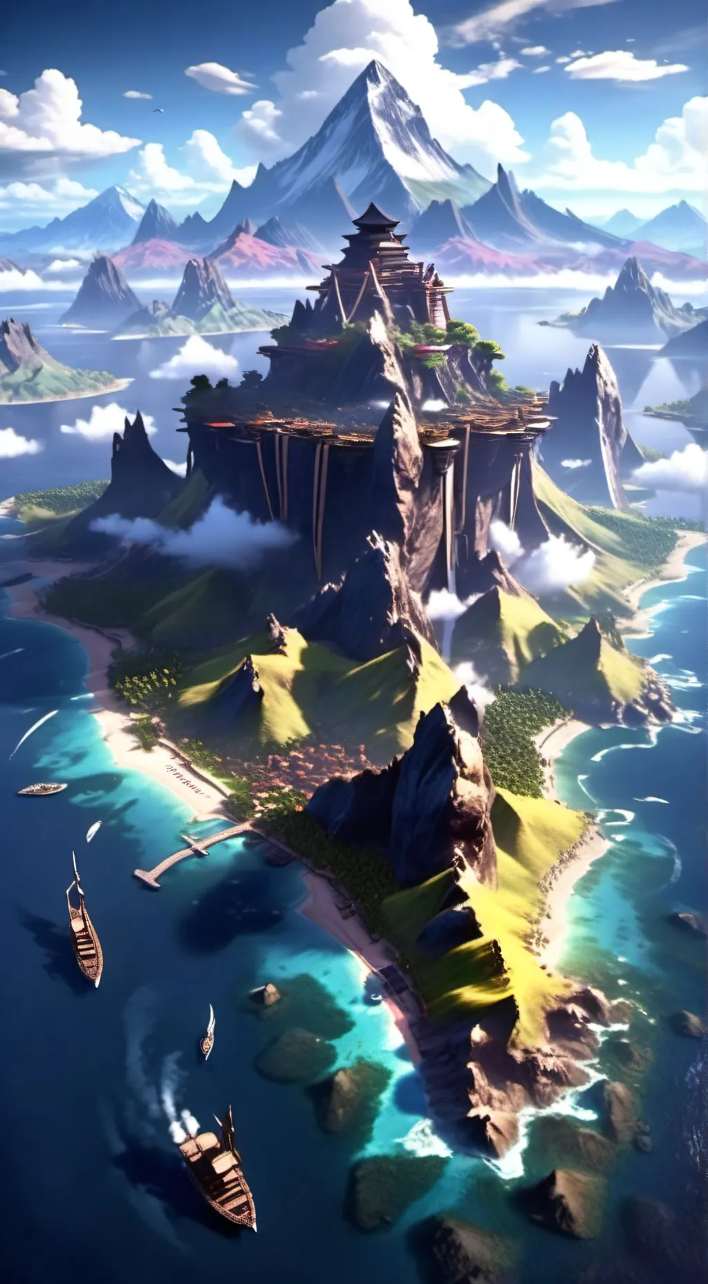 ai character: Sky world  background