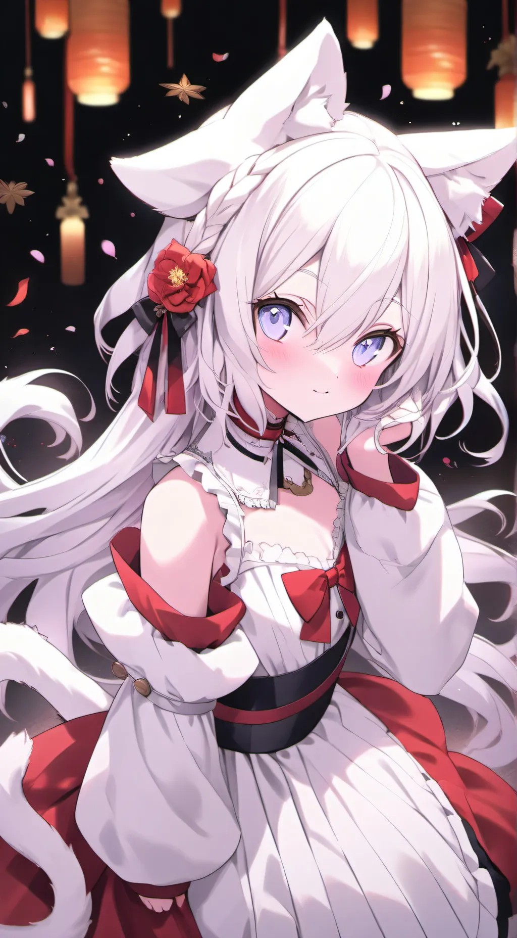 ai character: Infection cat girl background