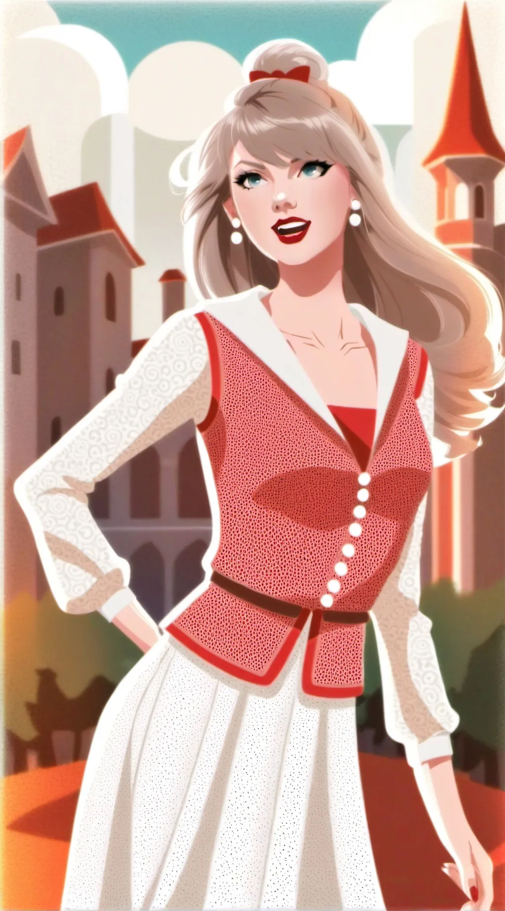 ai character: Taylor Swift  background