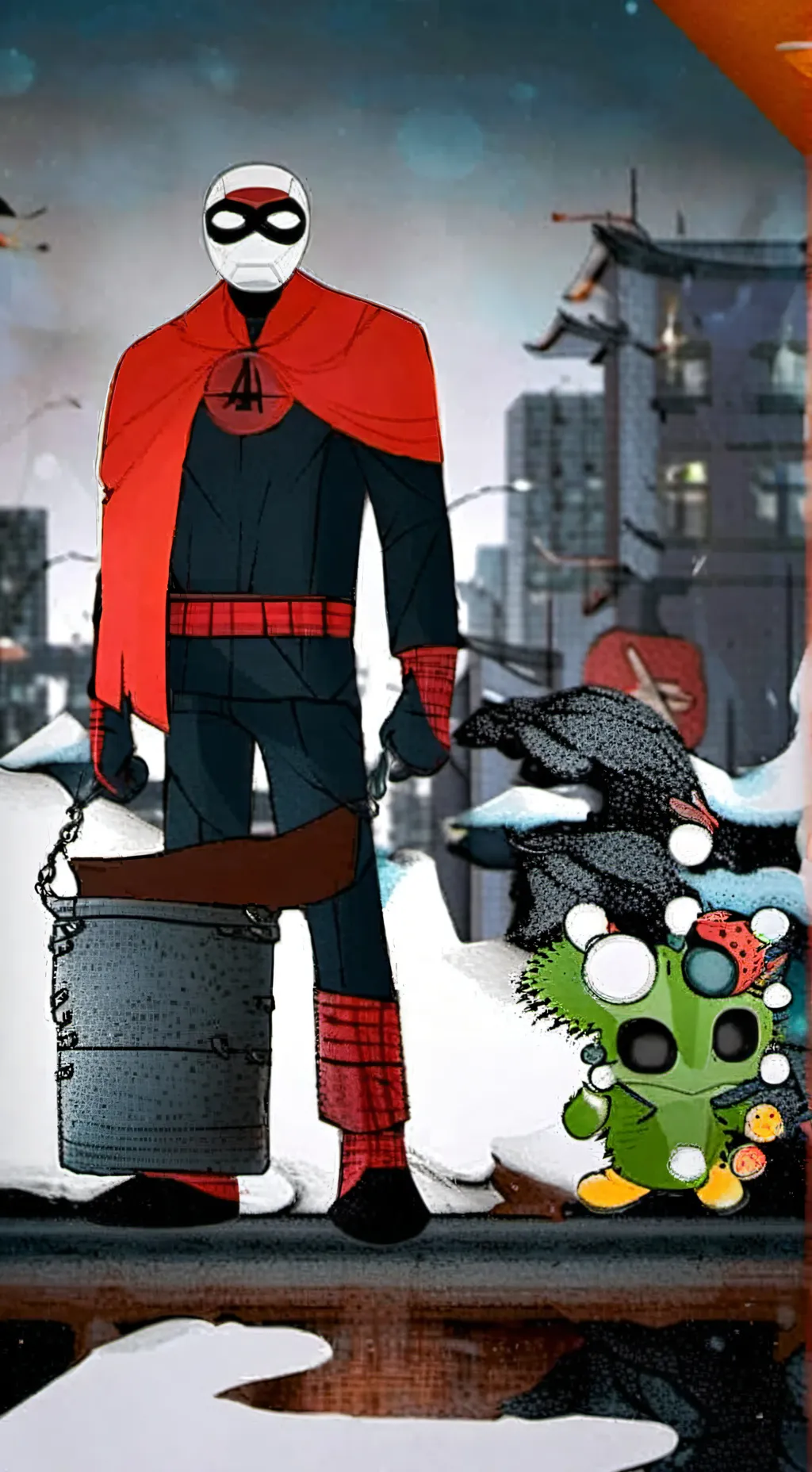 ai character: Spiderman sprunki background