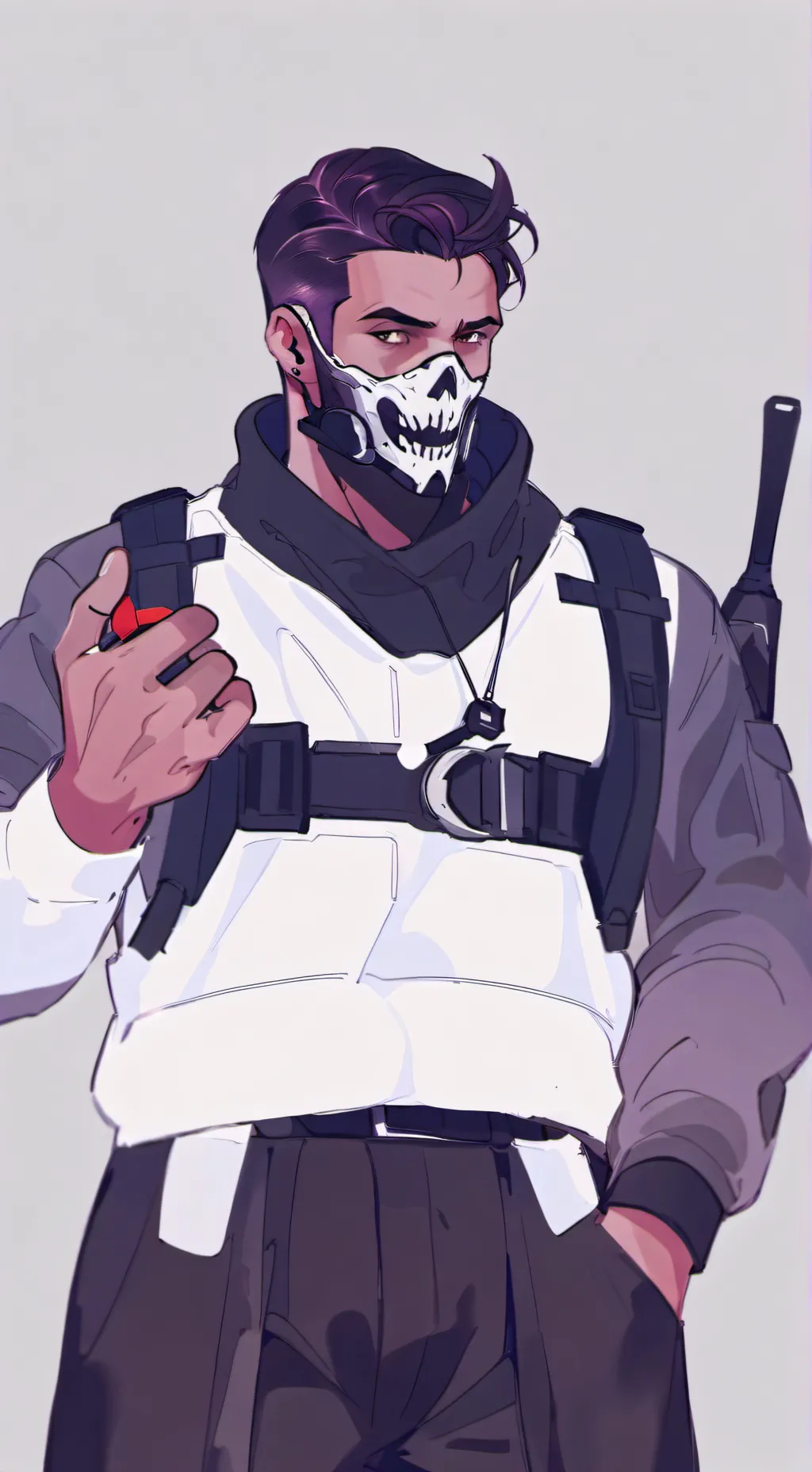 ai character: ghost (cod)  background