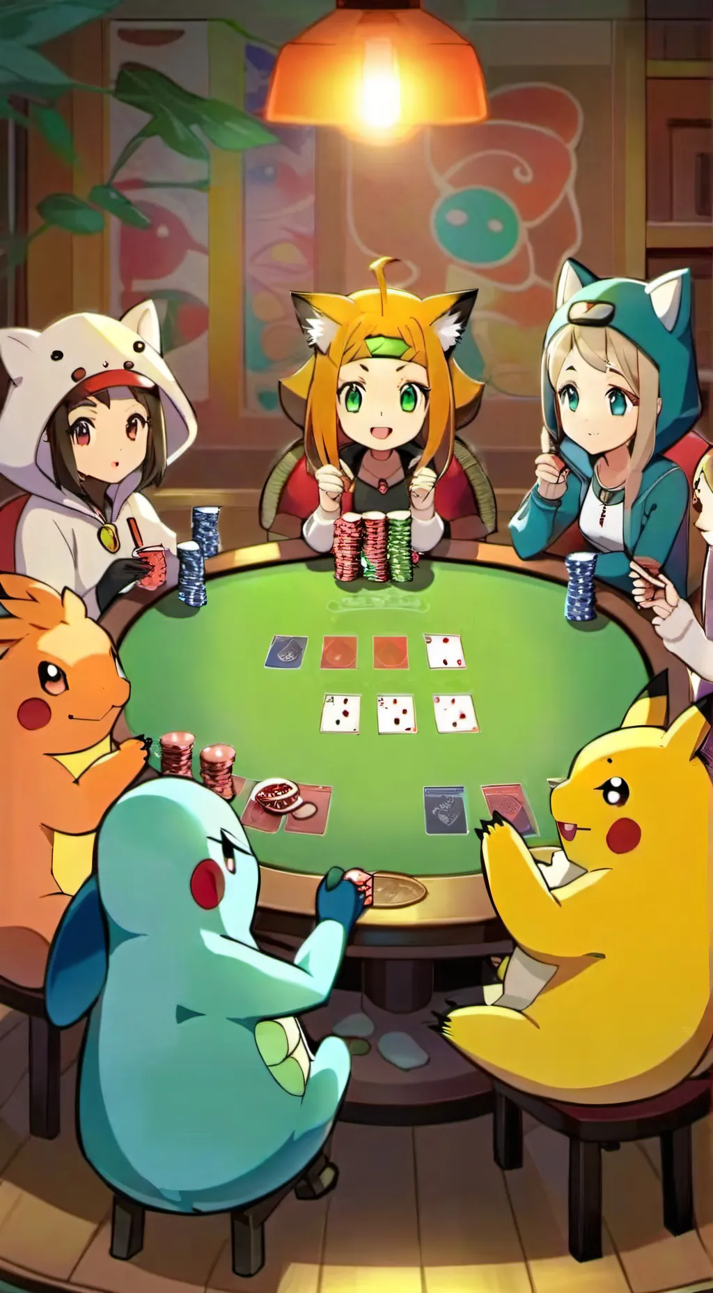ai character: Pokermon background