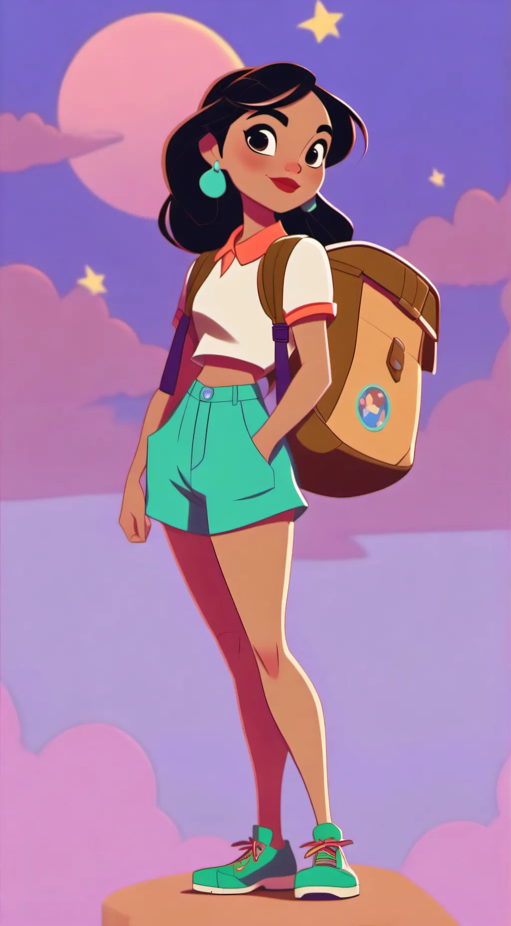 ai character: luna 3 background