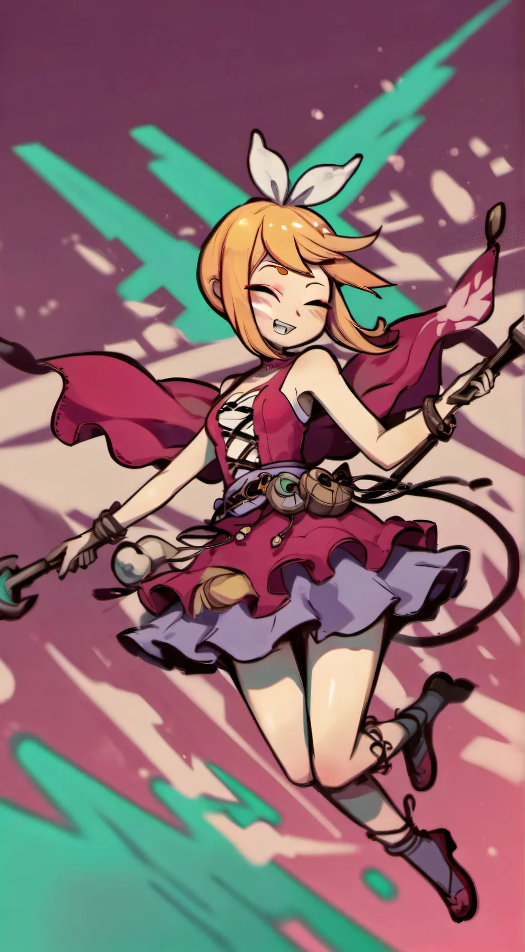 ai character: cosmo maid dress background