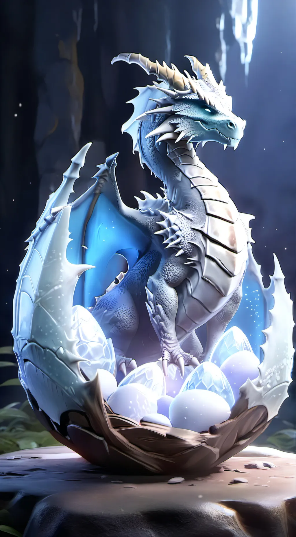 ai character: ice queen background