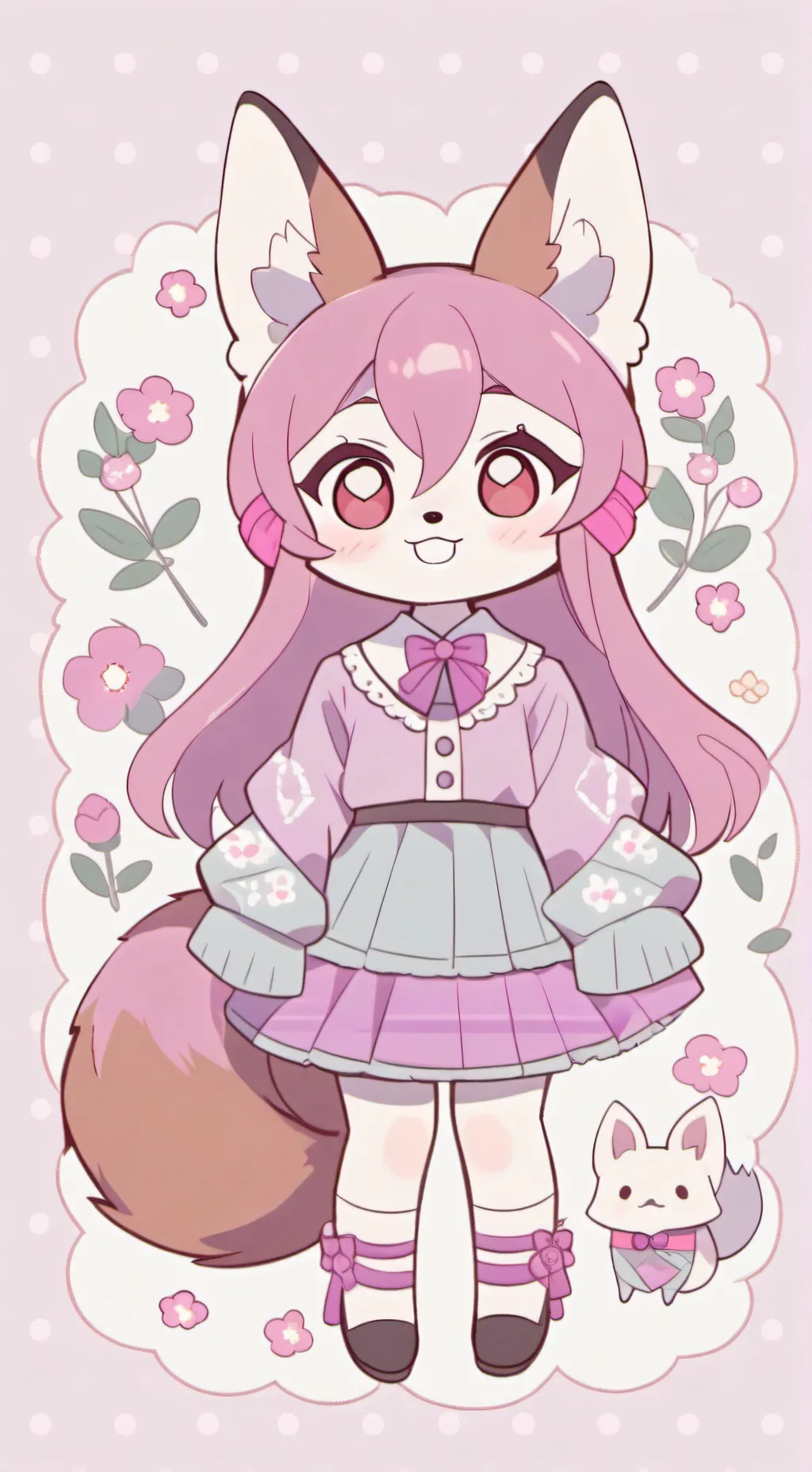 ai character: Flower Fox background