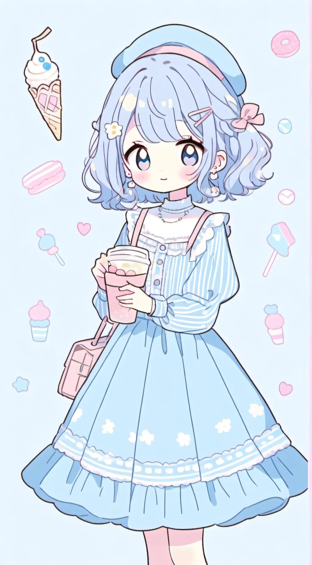 ai character: rose background