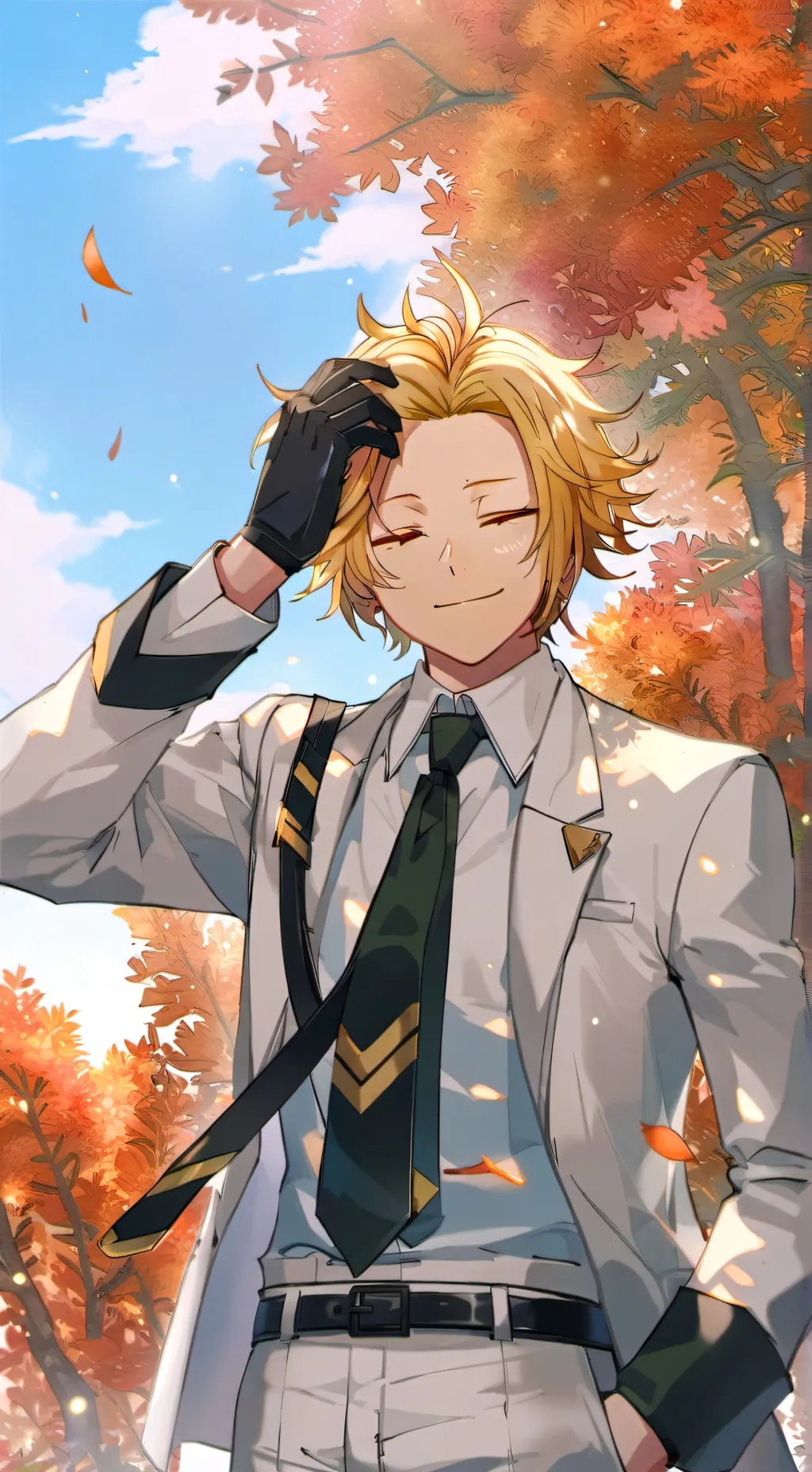 ai character: Denki Kaminari background