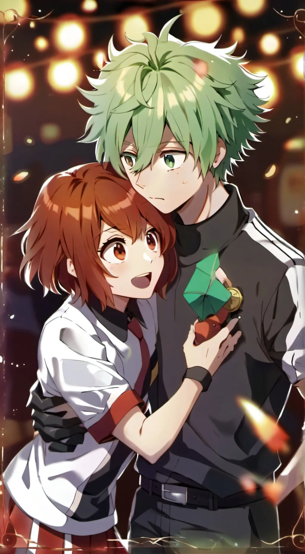 ai character: Deku x uraraka background