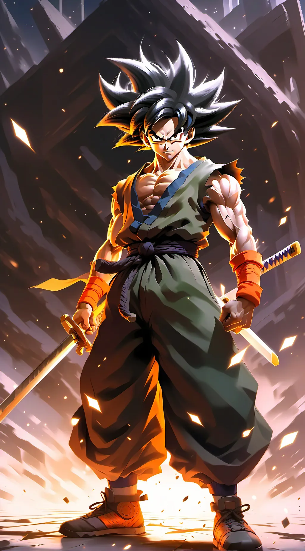 ai character: SON-GOKU  background