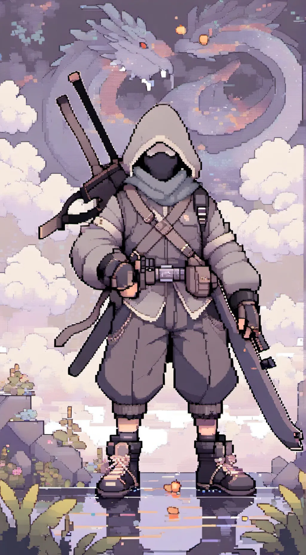 ai character: retro background