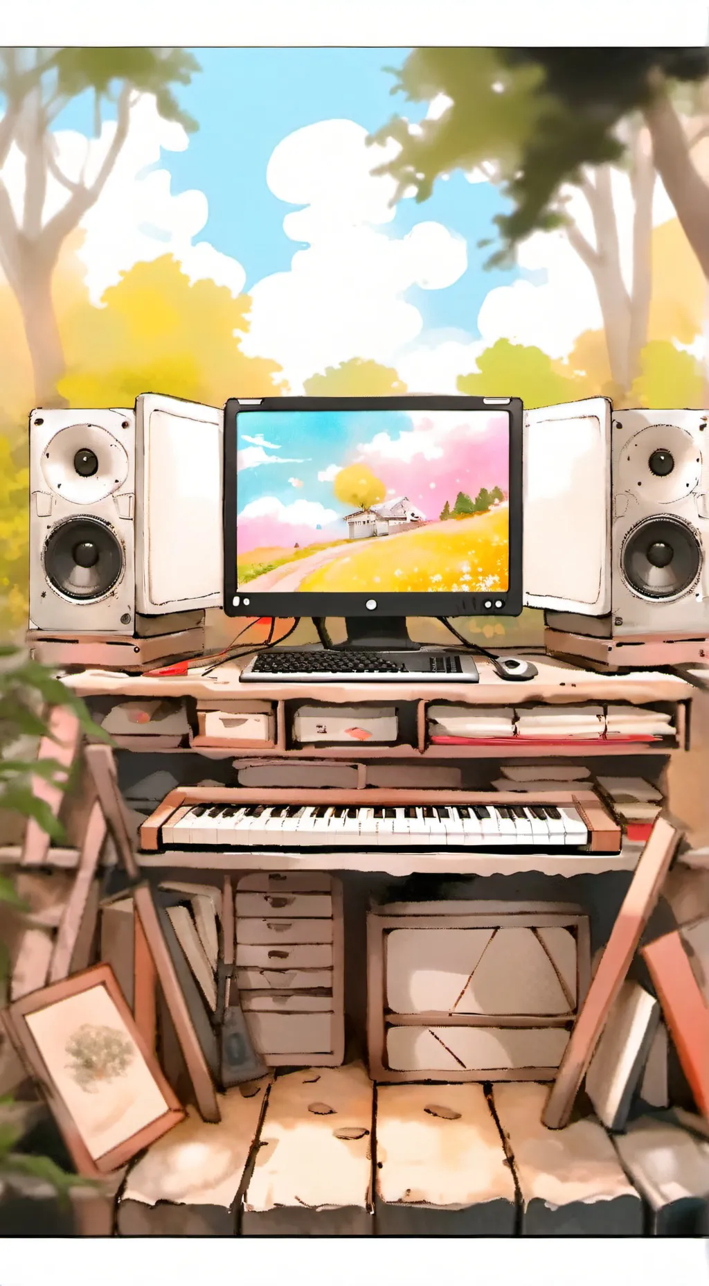 ai character: sky x raddy background