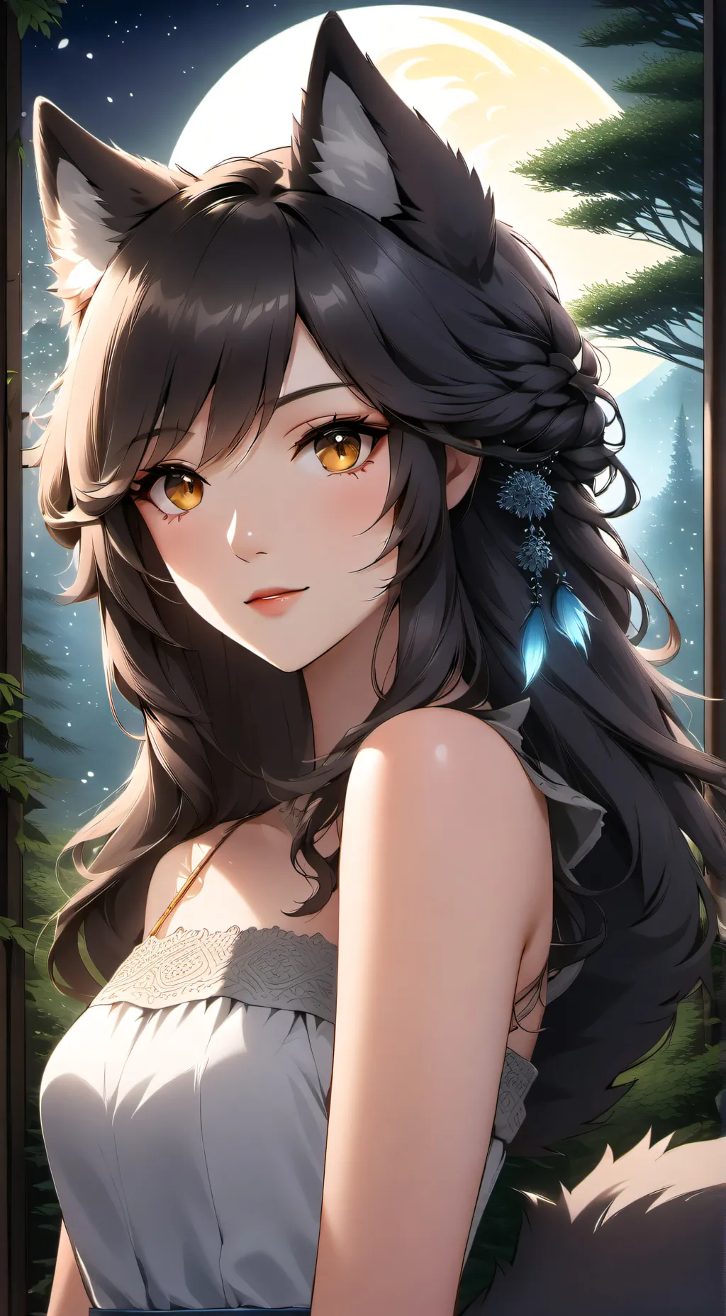 ai character: Luna Espíritu background