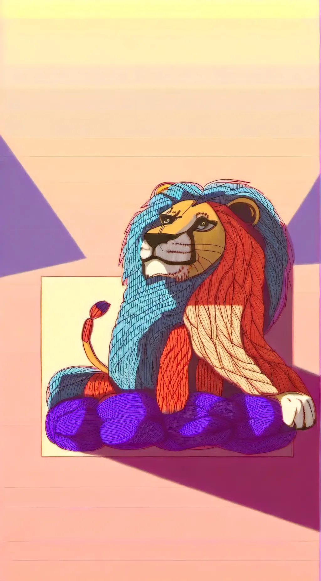 ai character: Yarnaby🪢🧶🪡🧵 background