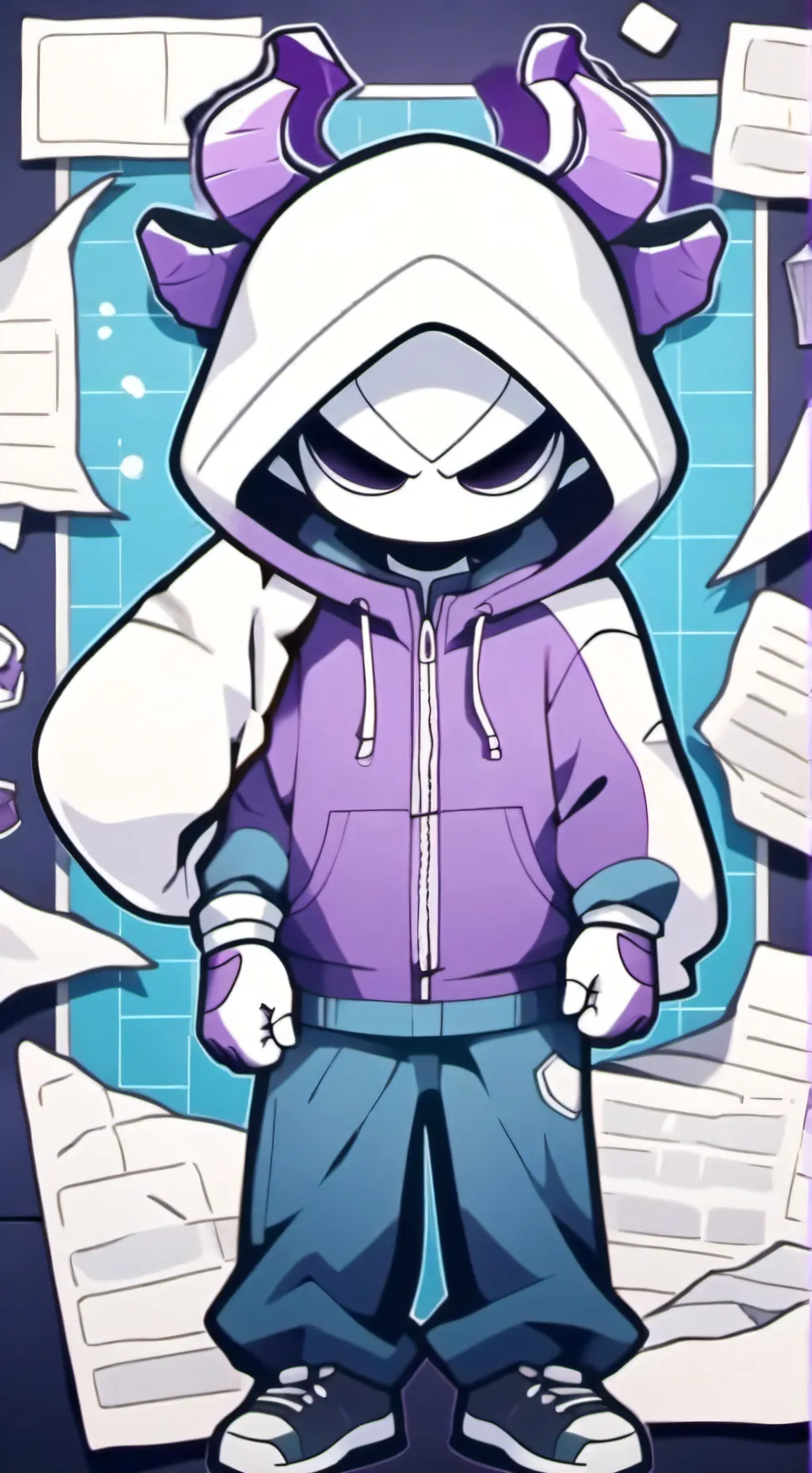 ai character: indigo enemy  background