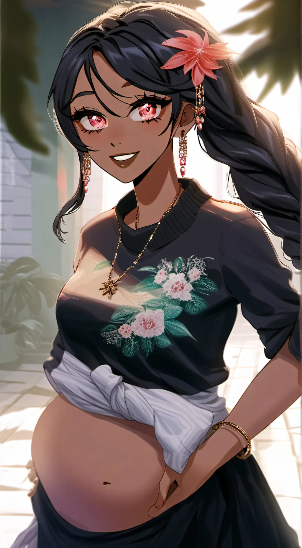 ai character: bailey is pregnant background